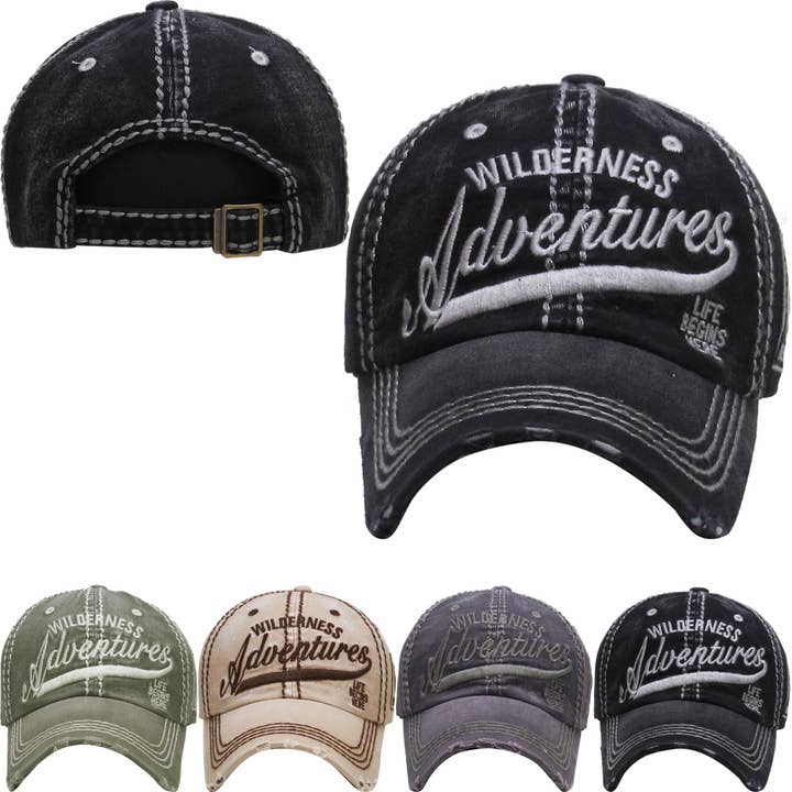 ADVENTURES VINTAGE BALLCAP for wholesale by KBETHOS