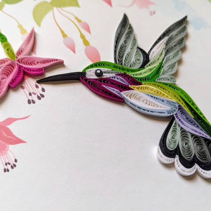 Blue Bird Cards - Wholesale Everyday Greeting Card - Hummingbird Quilling Card2