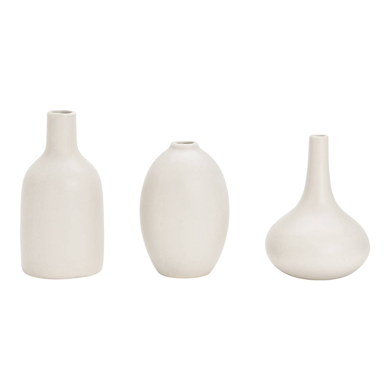 Wurm - Wholesale Vase - Vase set made of ceramic gray 3-piece set, (W/H/D) 9x12x9cm, 7x11x7cm, 7x14x7cm0