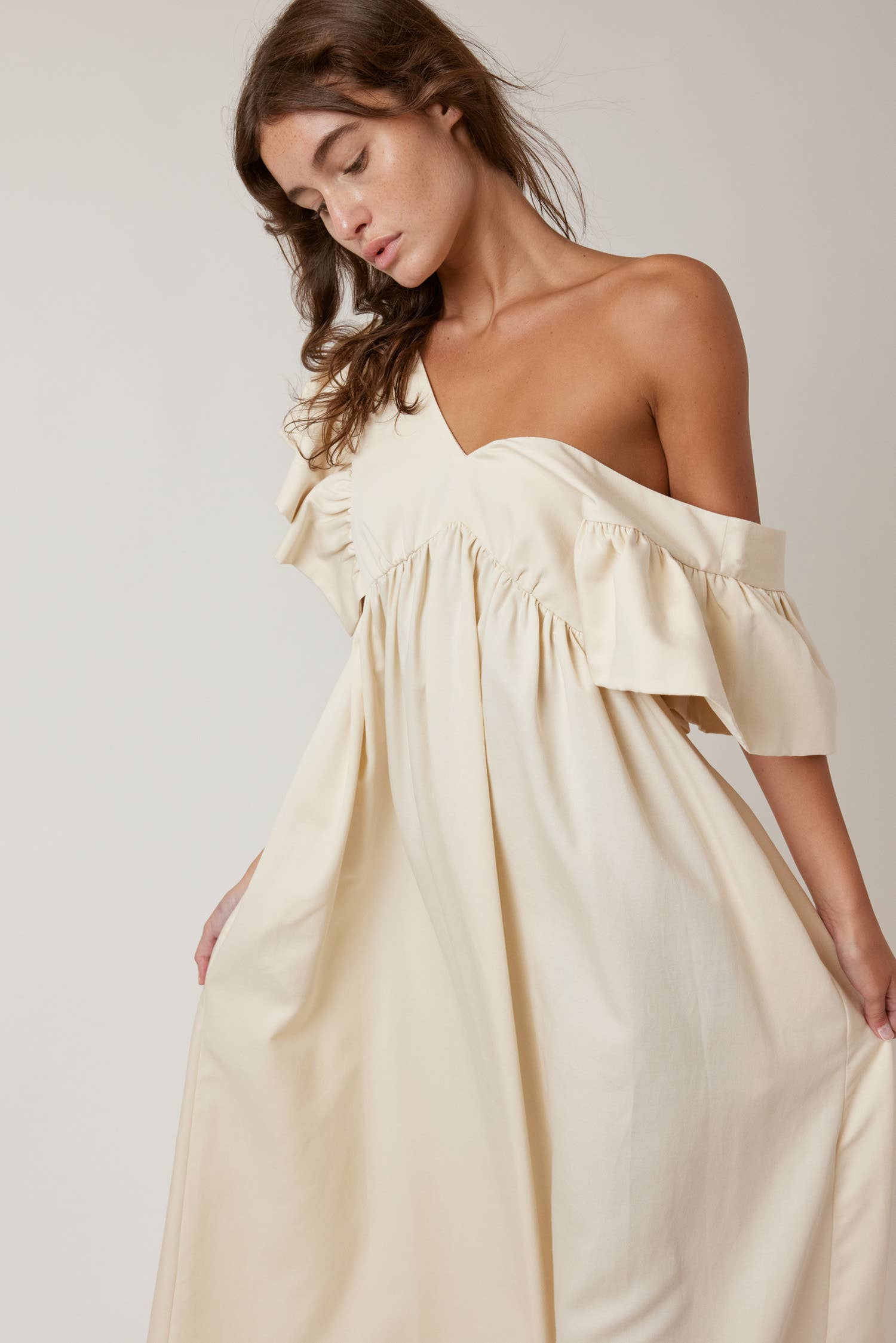 Ecro Ruffle sleeve midi dress for wholesale on Faire1