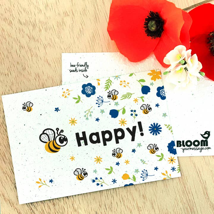 BLOOM your message - Wholesale Plant Seeds - Plantable growing cards (set) with bee-friendly flower seeds2