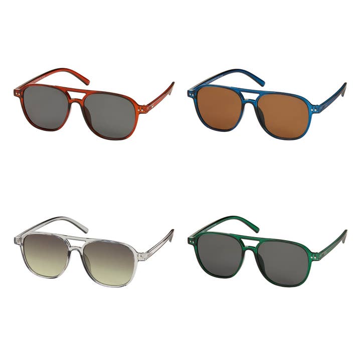 1214 NEW HERITAGE AVIATOR COLOR ASSORTMENT for wholesale by Blue Gem Sunglasses Inc