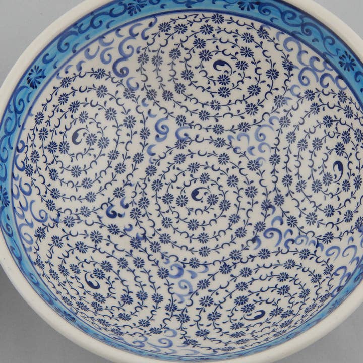 Vintage Pillows Store – wholesale Serveringsskål – Handmålad Turkisk Mezze Skål - Ett Par