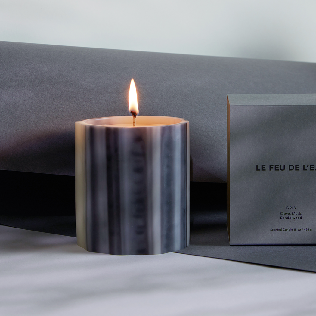Le Feu De L'eau - Wholesale Jar/Filled Candle - Gris, 15oz wax vessel1