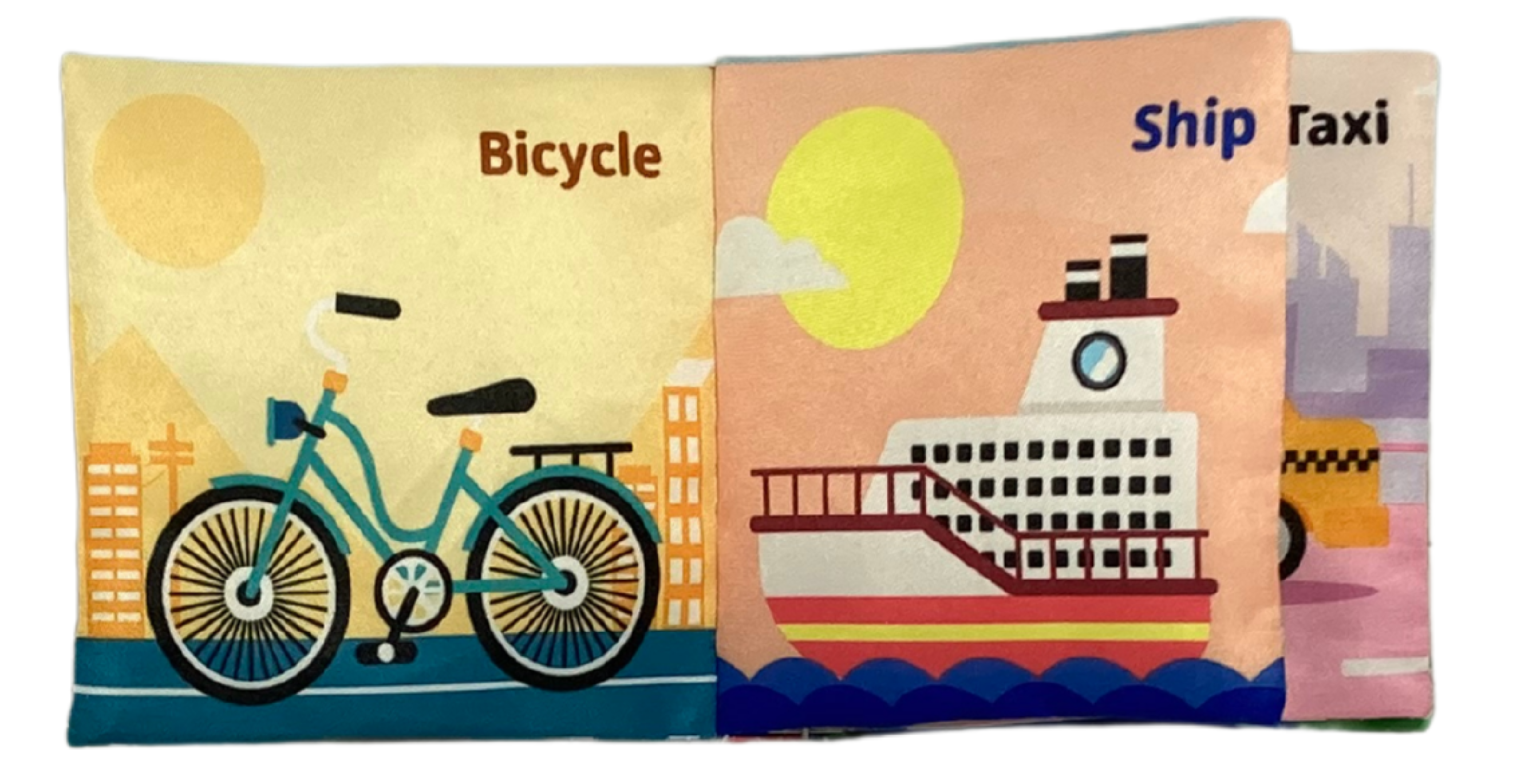 London Bridge & Maison Chic - Vente Livre pour bébés et tout-petits (jusqu'à 2 ans) - Recharge de livres en tissu avec anneau de dentition10