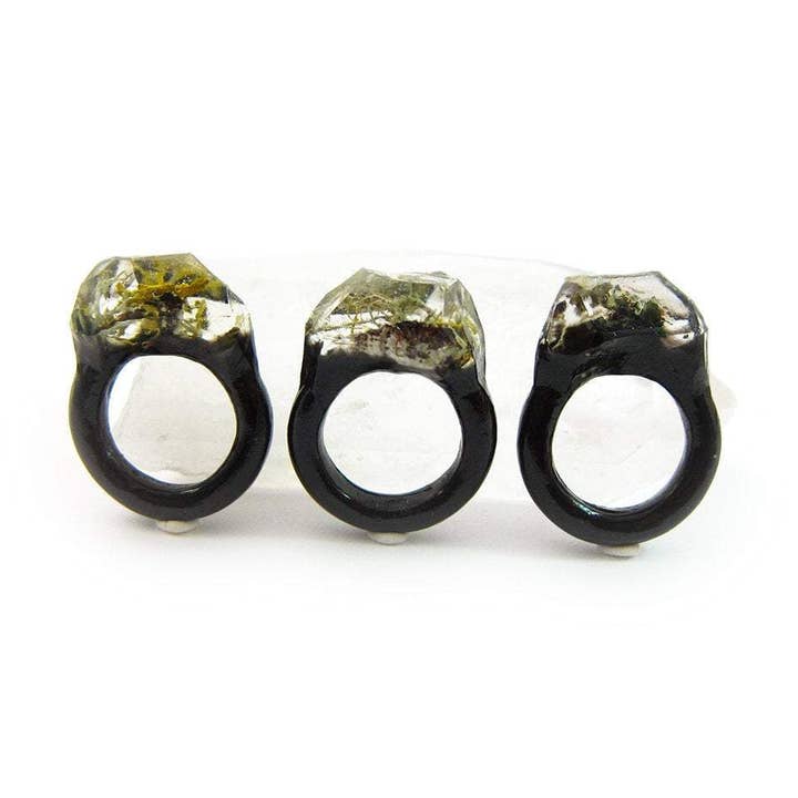 Terrarium Resin Ring | Size 7.5 US - Style 2H for wholesale by Squidlicks
