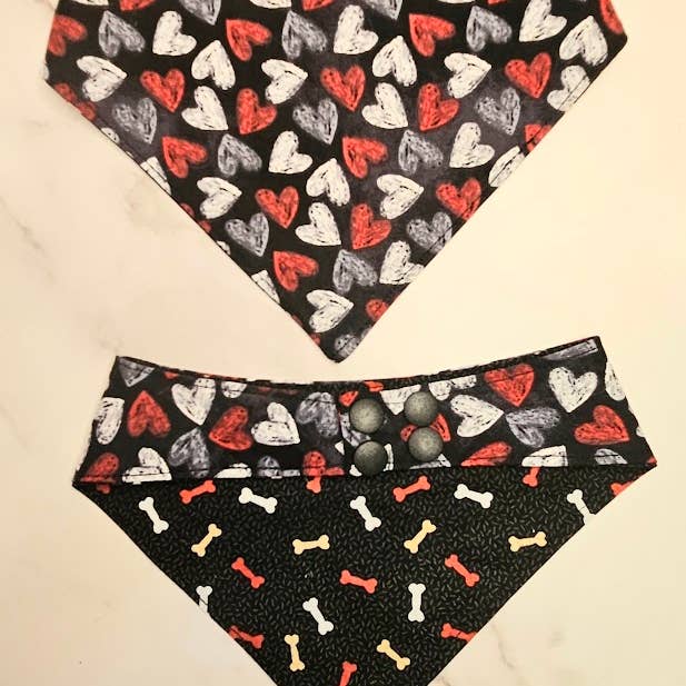 Red & White Hearts With Bones for wholesale by DJS & K Handcrafted