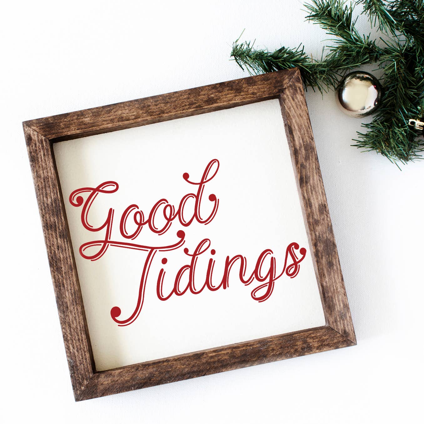 Charming Wood Home - Wholesale Wall Sign - Good Tidings Painted Wood Sign0