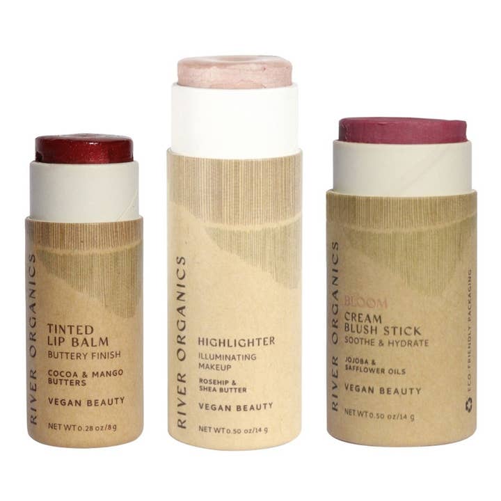 River Organics - Wholesale Lip Balm Set - Lip + Highlighter + Blush Set (Mix & Match)37
