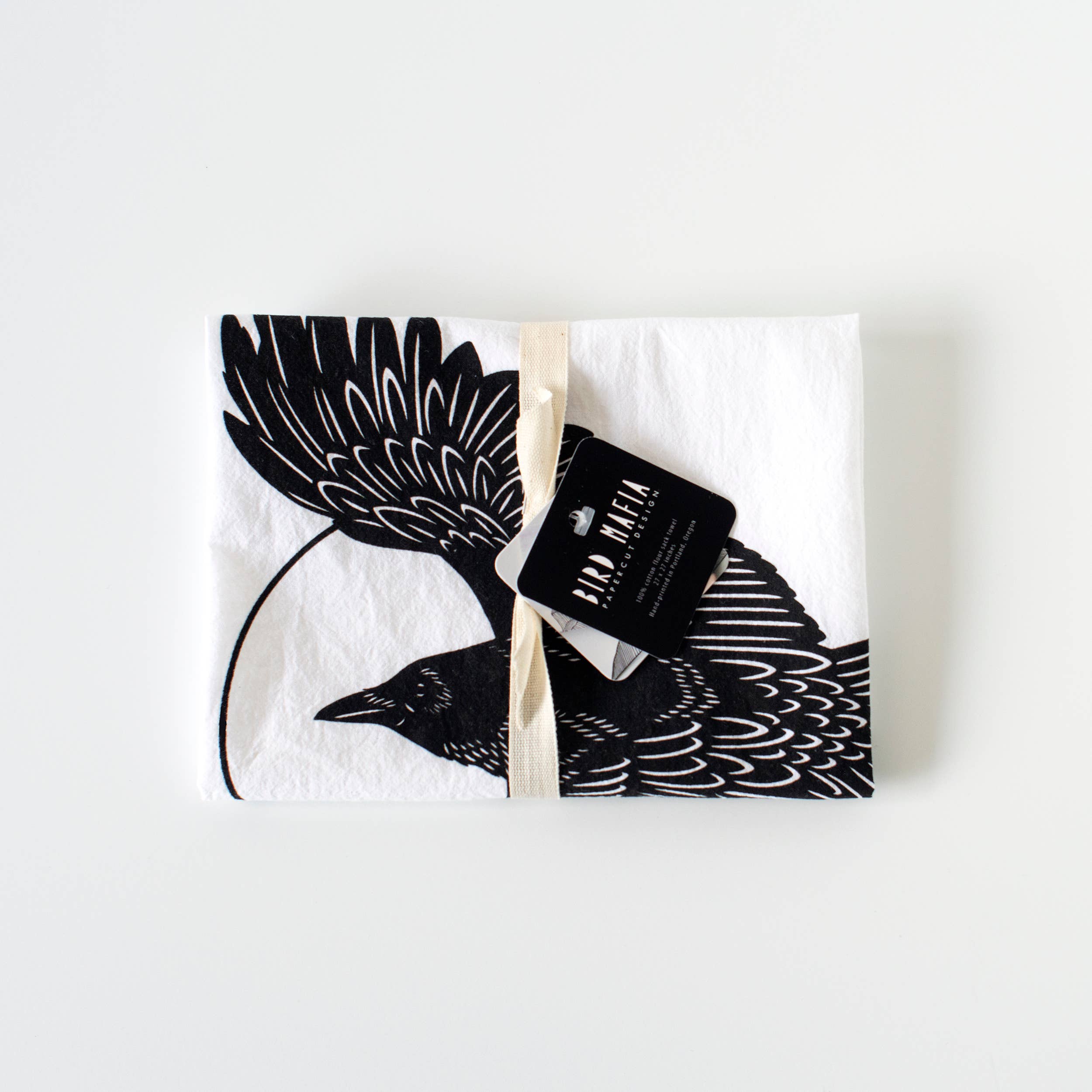 Bird Mafia - Wholesale Tea Towel - Crow Flour Sack Towel3