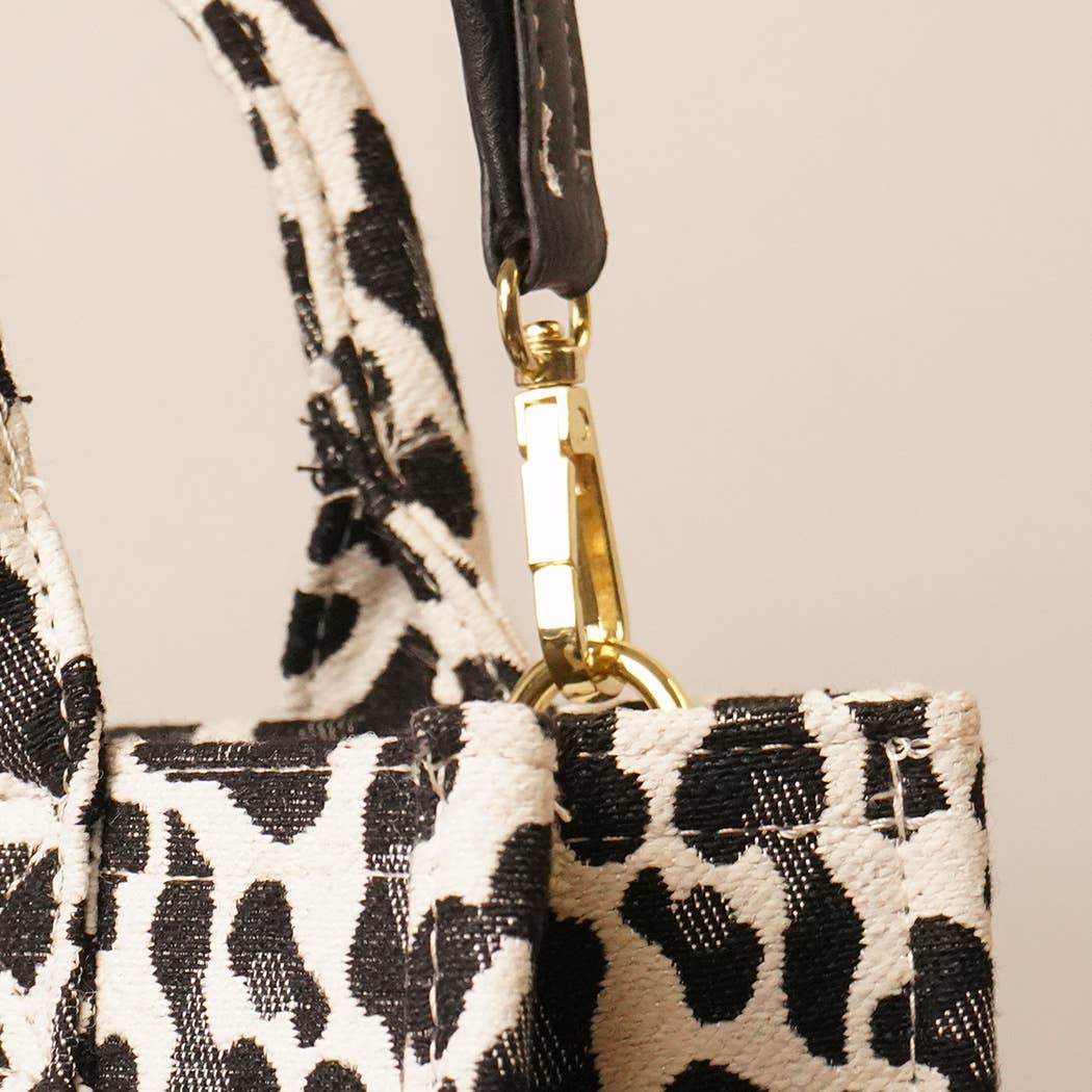 Fashion City – Sacola - Mulher por atacado – Bolsa Mini Tote com Estampa de Onça e Alça Removível8