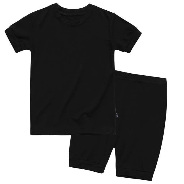 Colorful Black Short Sleeve viscose PJs for wholesale on Faire