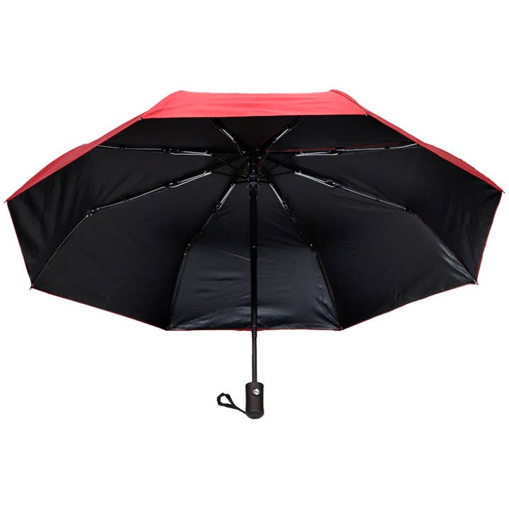 Cap Zone - Venta al por mayor Paraguas - Unisex - Paraguas compacto automático con fondo negro neutro oscuro