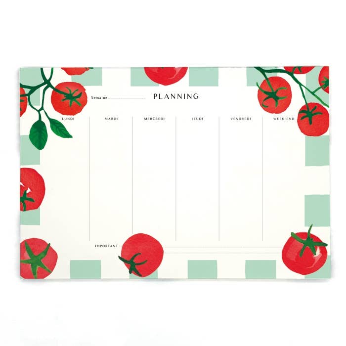 Quartier Libre Papier - Wholesale Notepad - Tomato Planning Free Quarter1