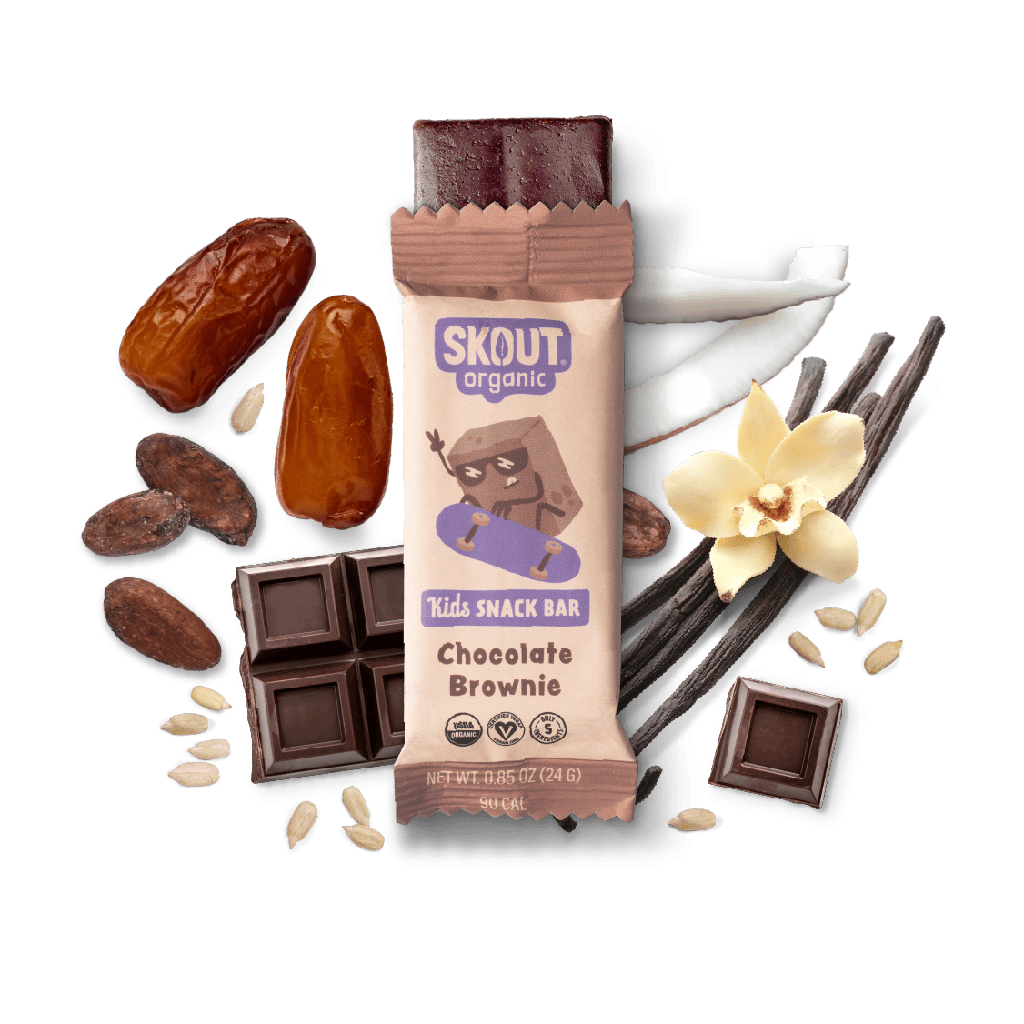 Skout Organic – wholesale Snack bar – Skout Organic Chocolate Brownie Kids Snack Bar | Plant-Based1