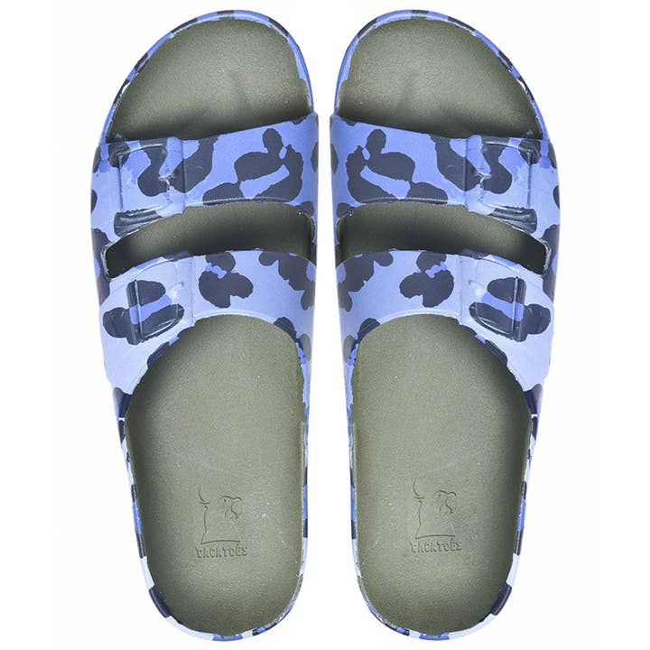 Cacatoès Gravata Camo Print Blue Candy-scented Sandals-Women for wholesale by Cacatoès