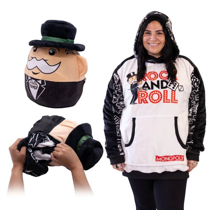 HASBRO Monopoly Rock & Roll Blanket Hoodie & Pillow Snugible for wholesale by OrangeOnions