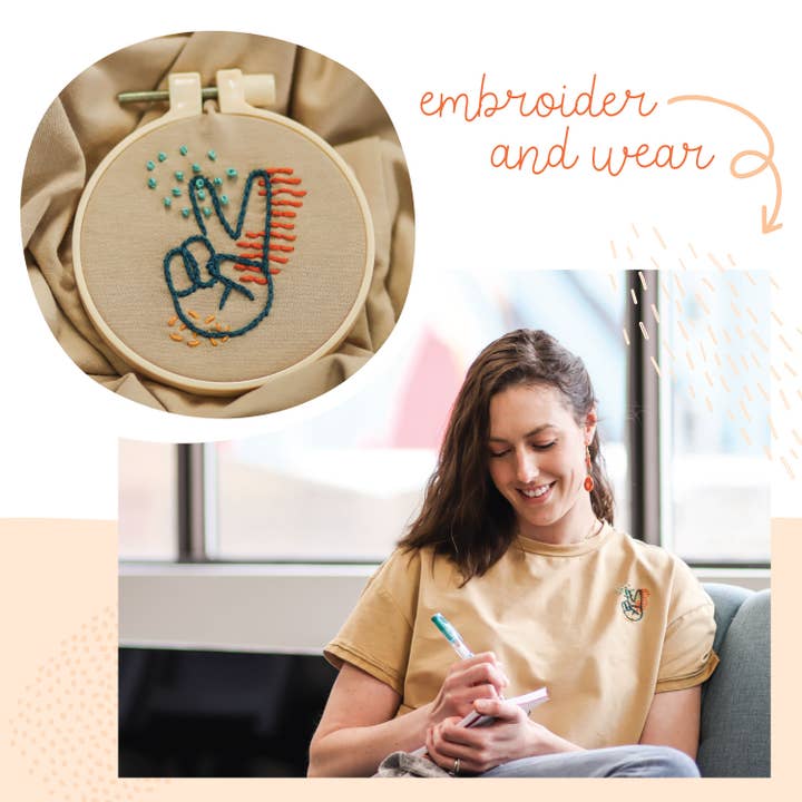 Doodle Hog - Wholesale Embroidery/Cross Stitch Supplies - Up-Cycle Embroidery Kit2