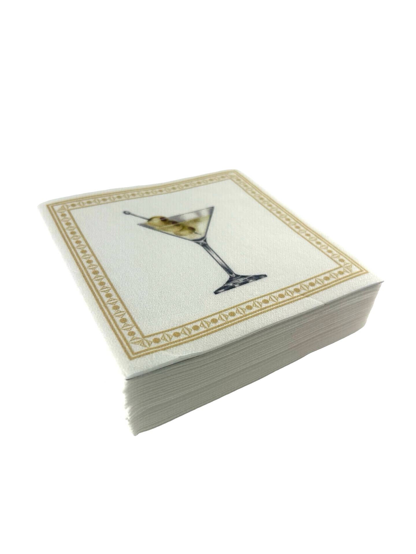 Maven Home - Wholesale Disposable Napkin - Linen-Feel Cocktail Napkins, Martini4