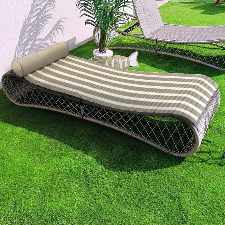 Le comptoir de la plage - Venta al por mayor Sillas de exterior - Colchón de playa Bahia Taupe 60x180 cm