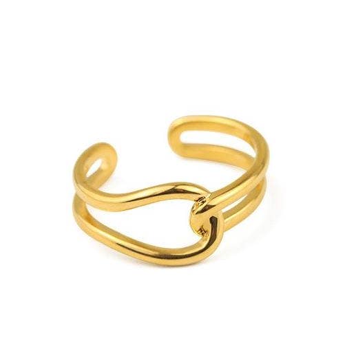 Dipped Shop - Wholesale Band/Stacked Ring - Minimalist Knot Adjustable Open Ring DP25B7941