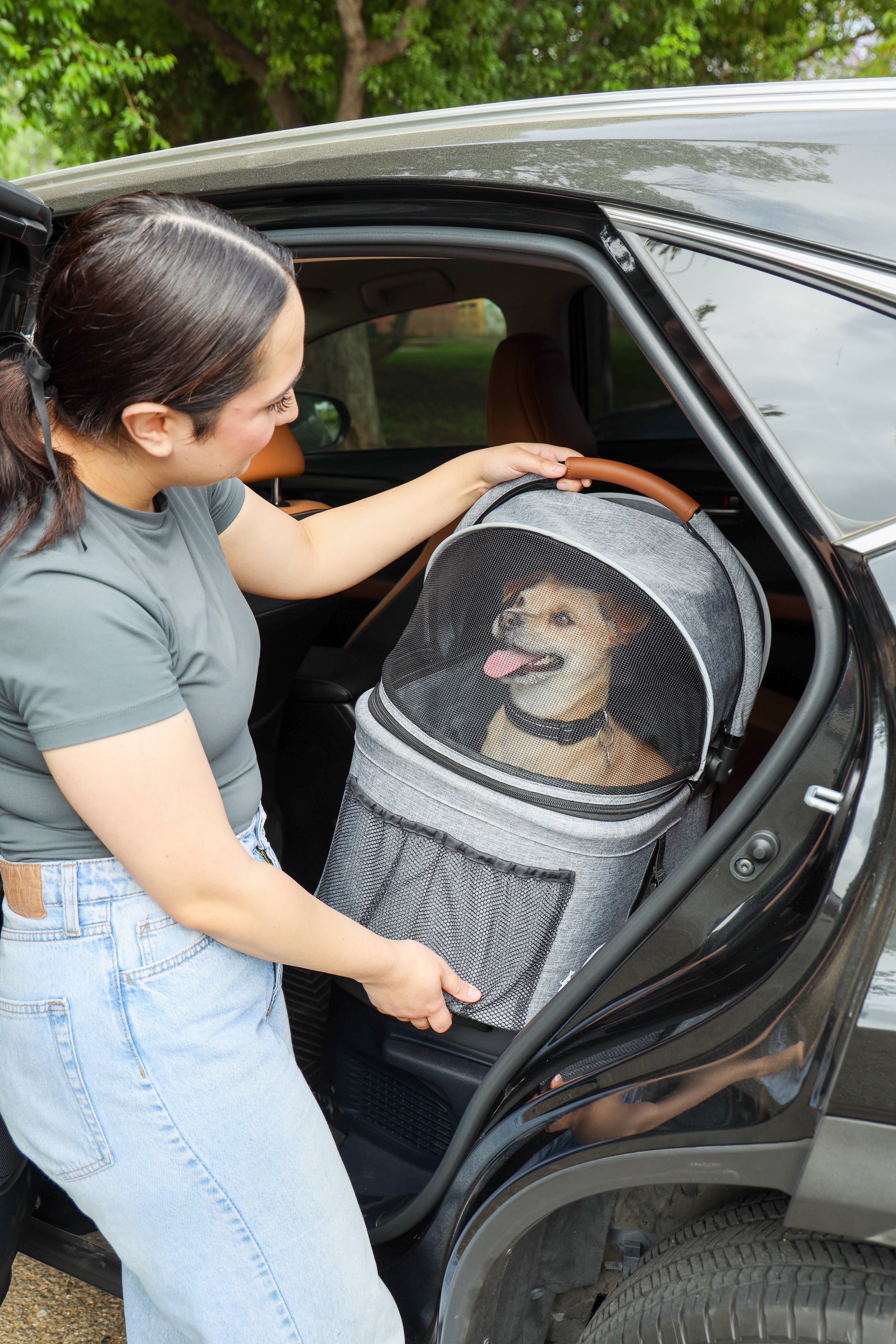 Only An Ocean Europe – wholesale Transportbur – Katt och hund – Petique 3-i-1 resesulky för husdjur med tri-fold design12