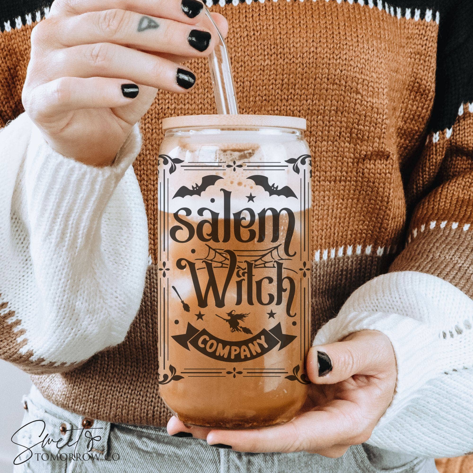 Cataleya Designs Studio LLC - Wholesale Drinking Glass/Cup - Salem Witch Company Halloween Glass Spooky Season Tumbler9