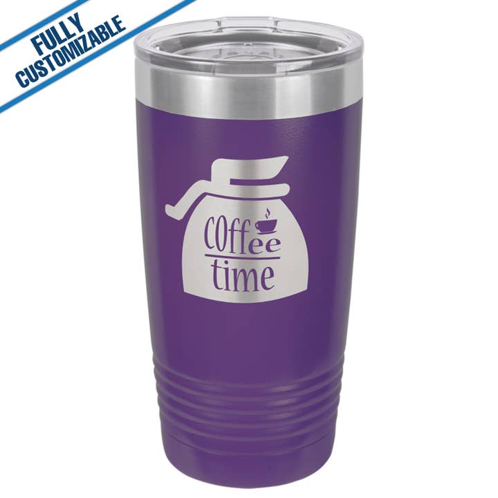 GiftWorksPlus - Wholesale Insulated Mug/Tumbler - 20oz. Engraved Tumbler with Flip Lid - Fully Customizable8