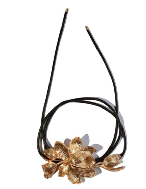 HoopLa - Wholesale Belt - Women's - Tulip Wrap Buckle- Leather Belt- Limited January only