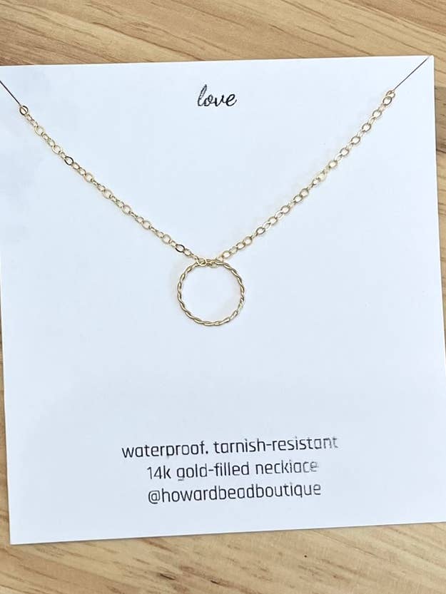 14-karaats gouden ketting met open cirkel voor wholesale door Howard Bead Boutique