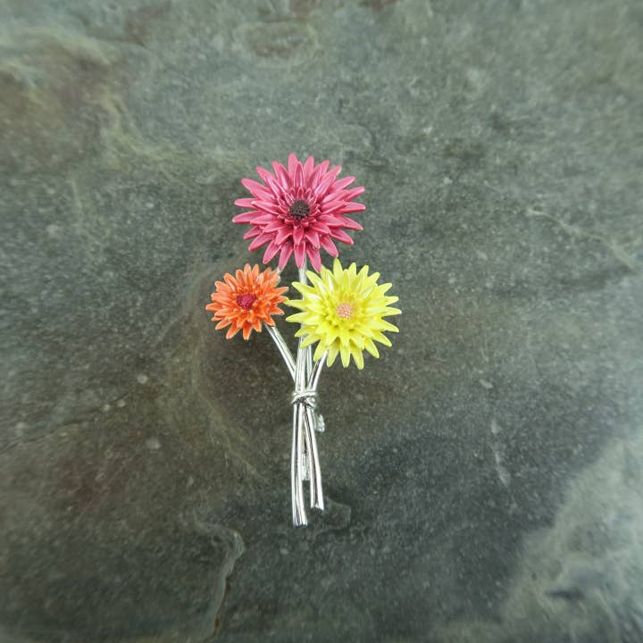 Alexander Thurlow & Co Ltd - Venta al por mayor Broches - Broche de ramo de flores de gerbera