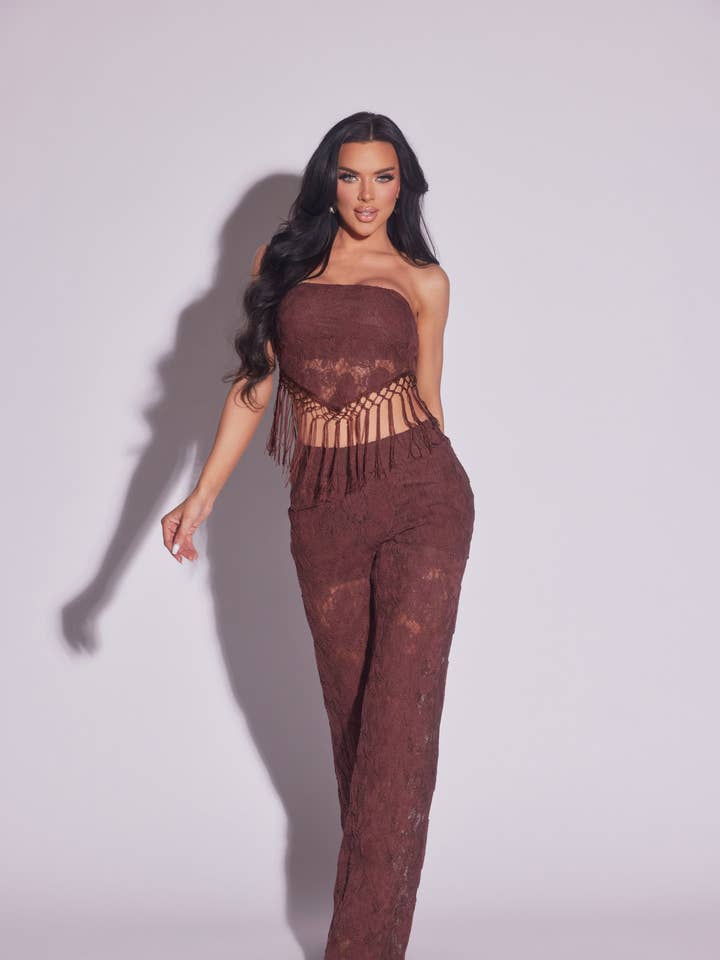 Nouvel ensemble haut et pantalon en crochet pour la vente par WFFS