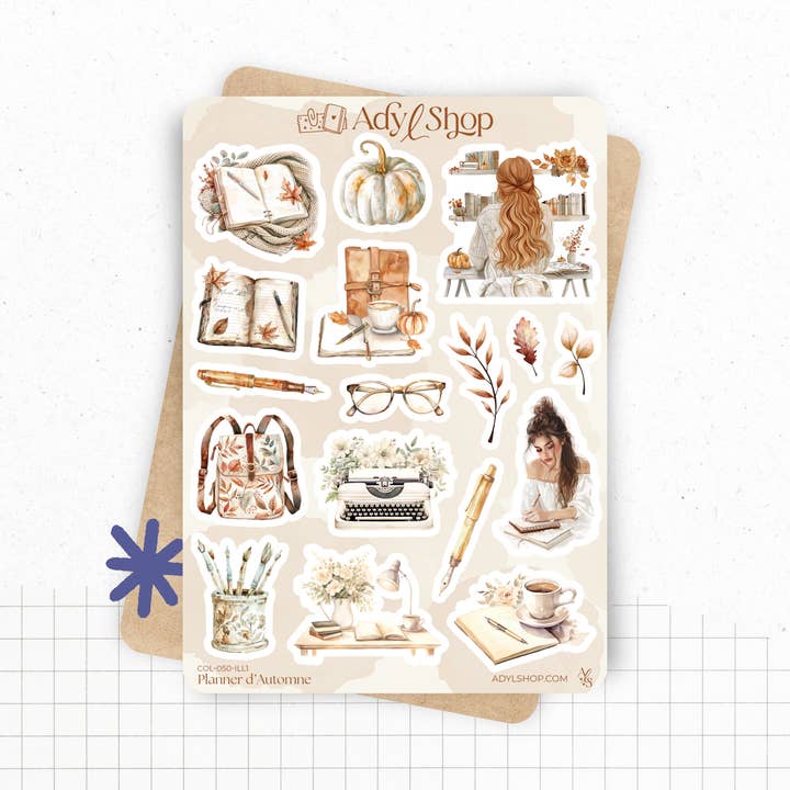 Planches de stickers "Planner d'Automne" pour la vente par AdyLShop
