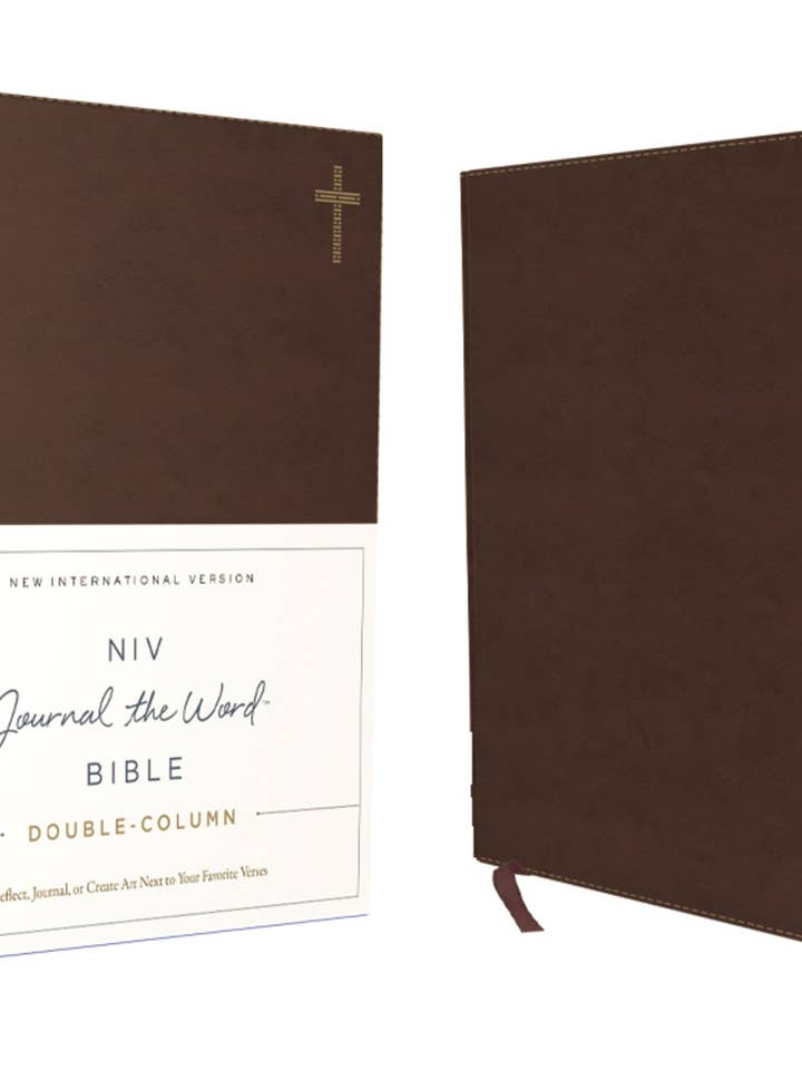 NIV Journal The Word Bible, Double-Column Leathersoft Brown for wholesale by HarperCollins Christian Publishing