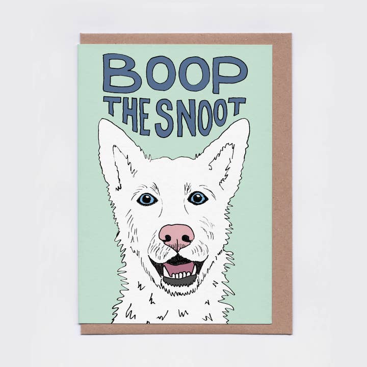 Boop Snoot-kortet | Roligt hundkort för wholesale av The Curious Pancake