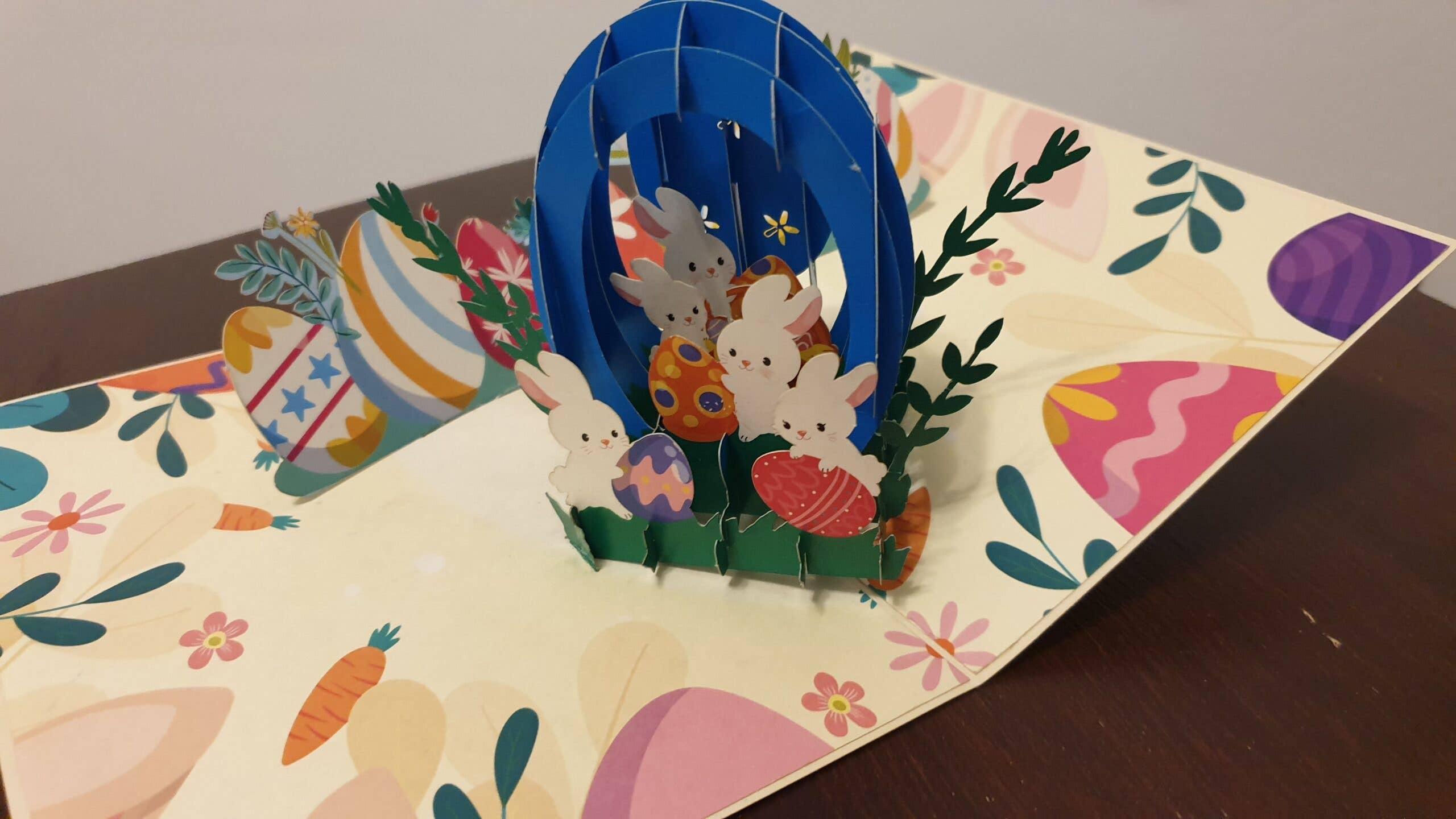Papier Paradies - Wholesale Easter Card - Loving 3D Pop-Up Easter Card with Easter Basket & Bunny – A Special Easter Gift1