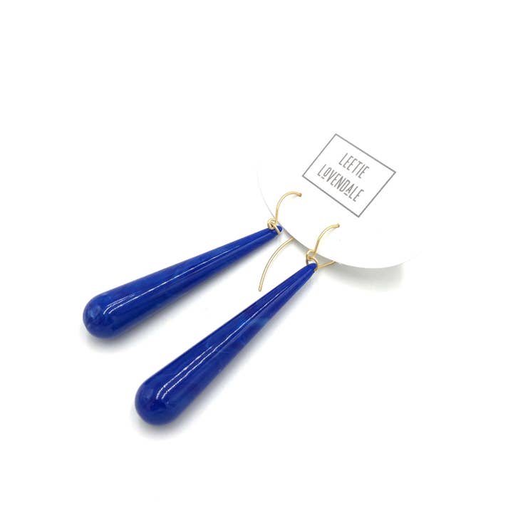 Long Teardrop Lucite Statement Earrings for wholesale by Leetie Lovendale