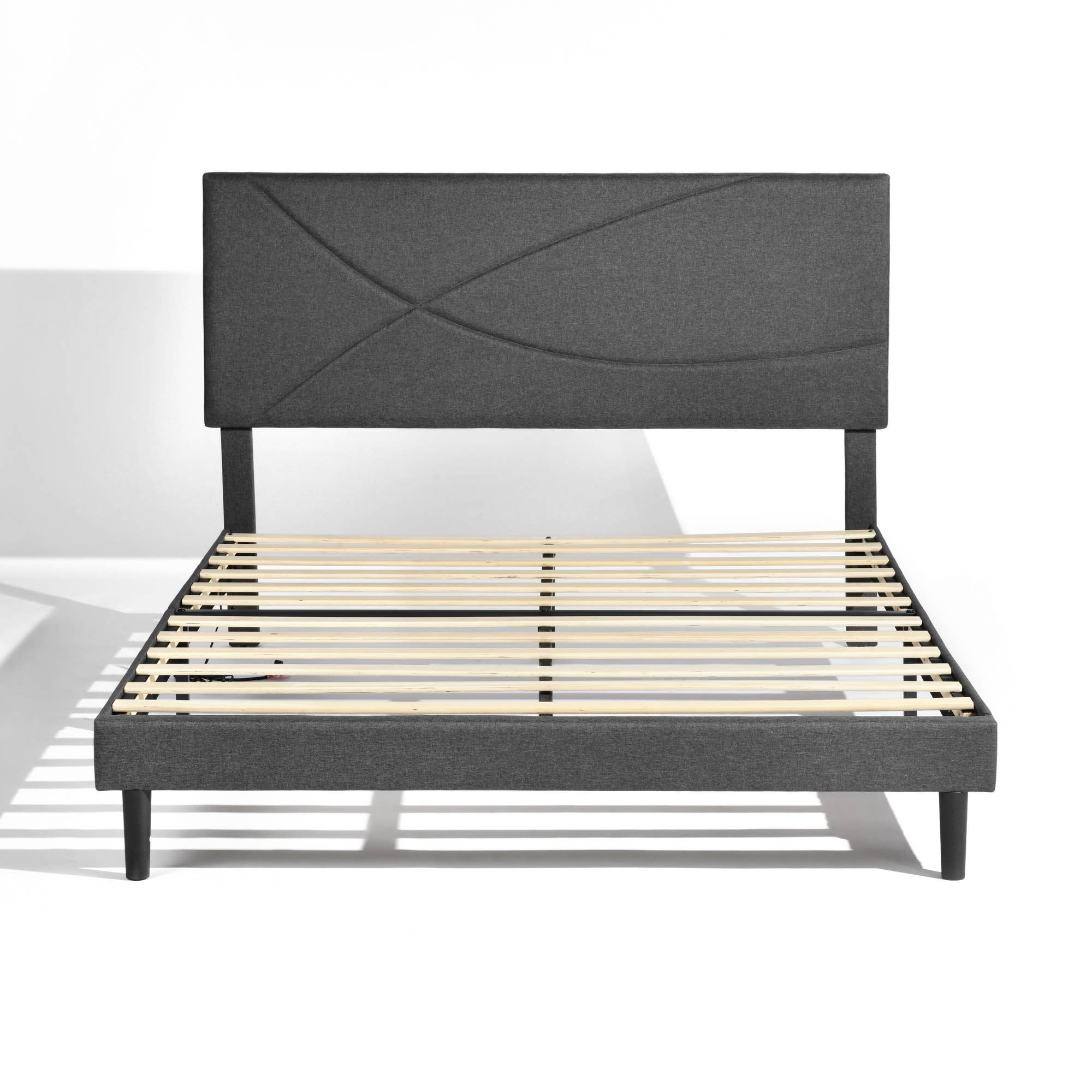 39F Inc. - Wholesale Bed - Queen Size Bed Frame with USB port & LED Headboard–Grey12