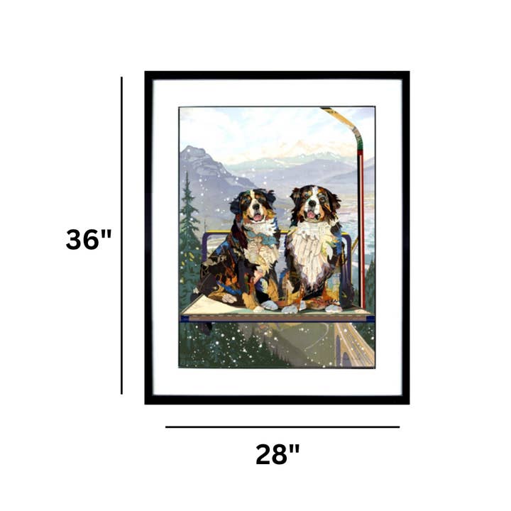 Canterbury Lane - Wholesale Art Print - 3D Collage Art | Avalanche Dogs (36"x28")2