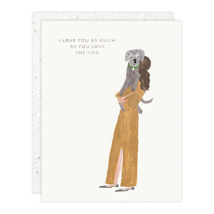 Girl and Dog - Love + Friendship Card for wholesale by Seedlings