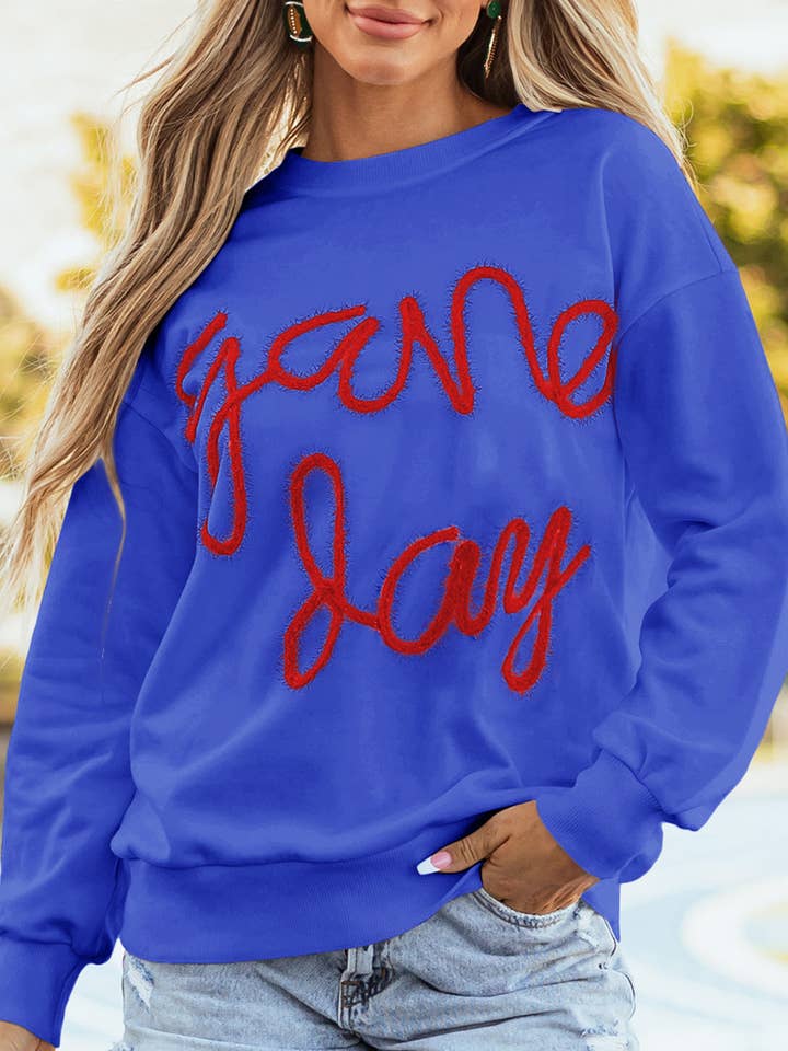 SWEATSHIRT COM OMBRO CAÍDO GAME DAY TINSEL por atacado de PRETTY BASH