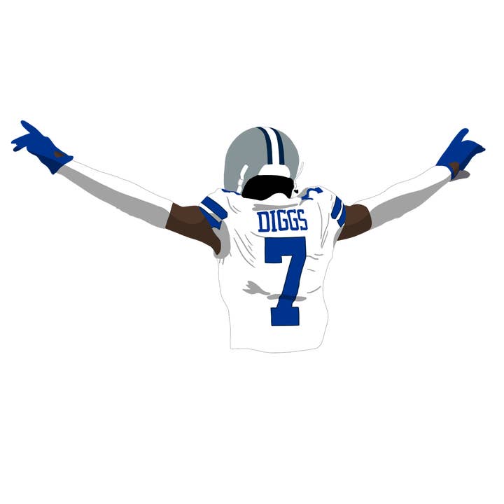 Trevon Diggs Sticker for wholesale by Erin Tucci Designs