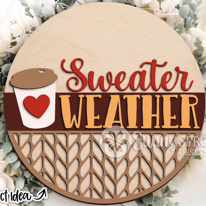 Kate's Blanks - Wholesale DIY Craft Kit - Winter- Sweater Weather Hanger DIY2