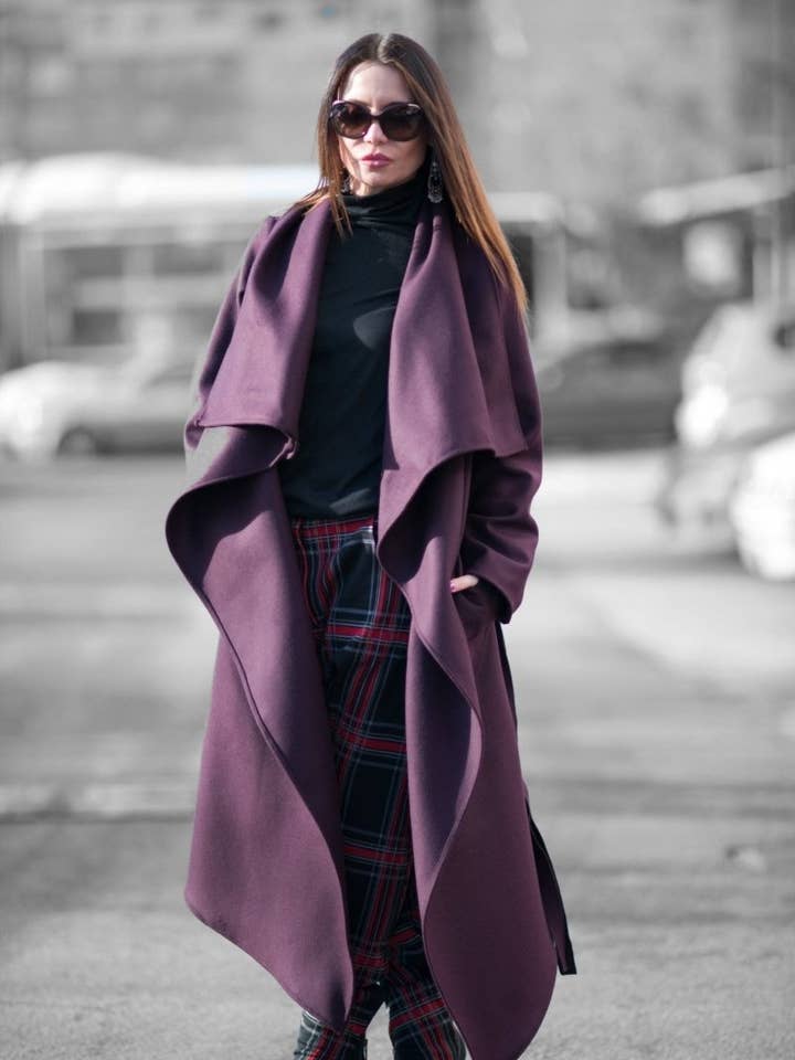 Autumn Women Purple Coat VICTORIA for wholesale by EUG fashion