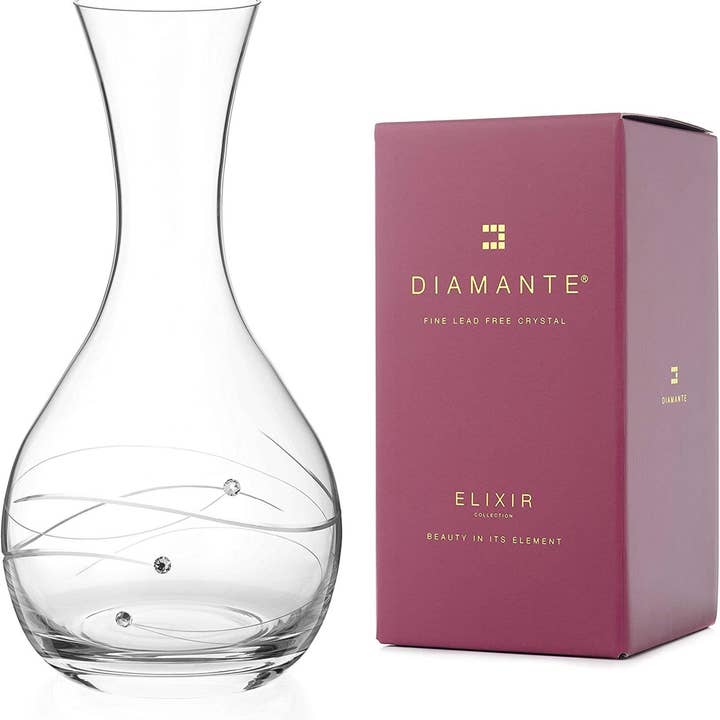 DIAMANTE - Wholesale Carafe - Diamante Swarovski Wine Carafe 'spiral' - Hand Cut Crystal1