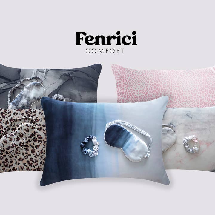 Fenrici Brands - Wholesale Bedding Pillowcase/Sham - Luxurious Satin Pillowcase Gift Set of 3 - Pink Leopard10
