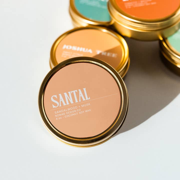 Nomad Design Co - Wholesale Travel candles - Santal Travel Tin Candle2