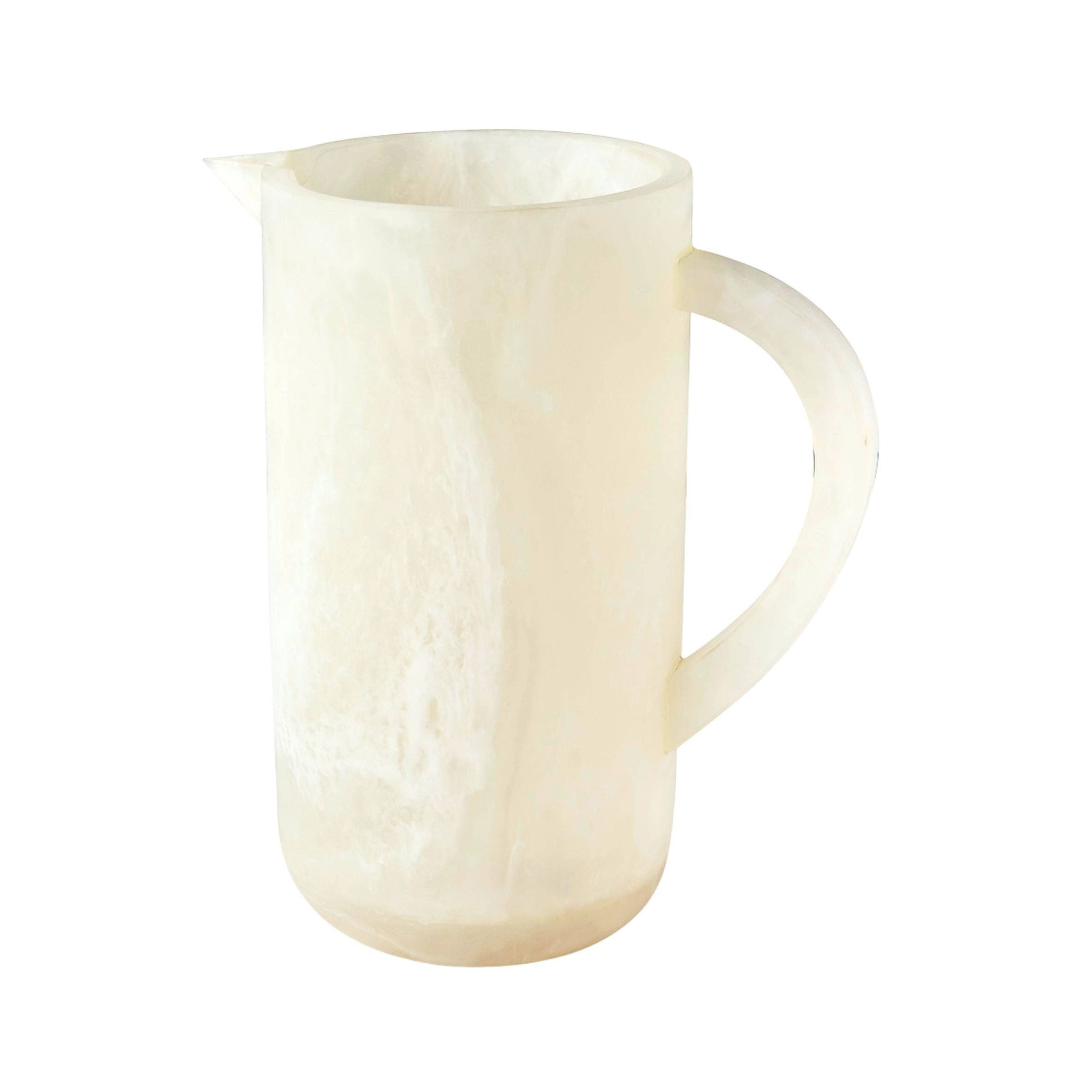 Godinger - Wholesale Pitcher - Lucente Resin Matte White Beverage Pitcher1