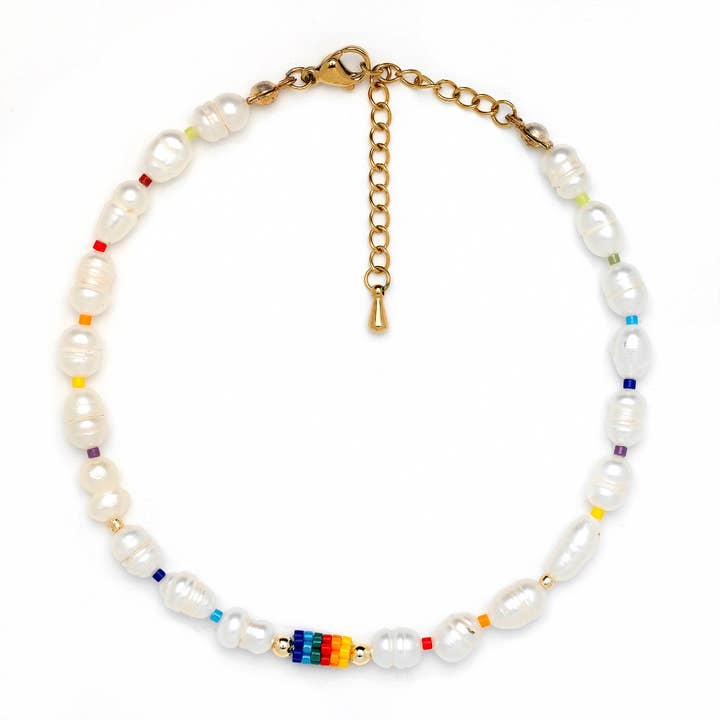 Tornozeleira de Pérolas Barrocas de Água Doce Real por atacado de OIYA