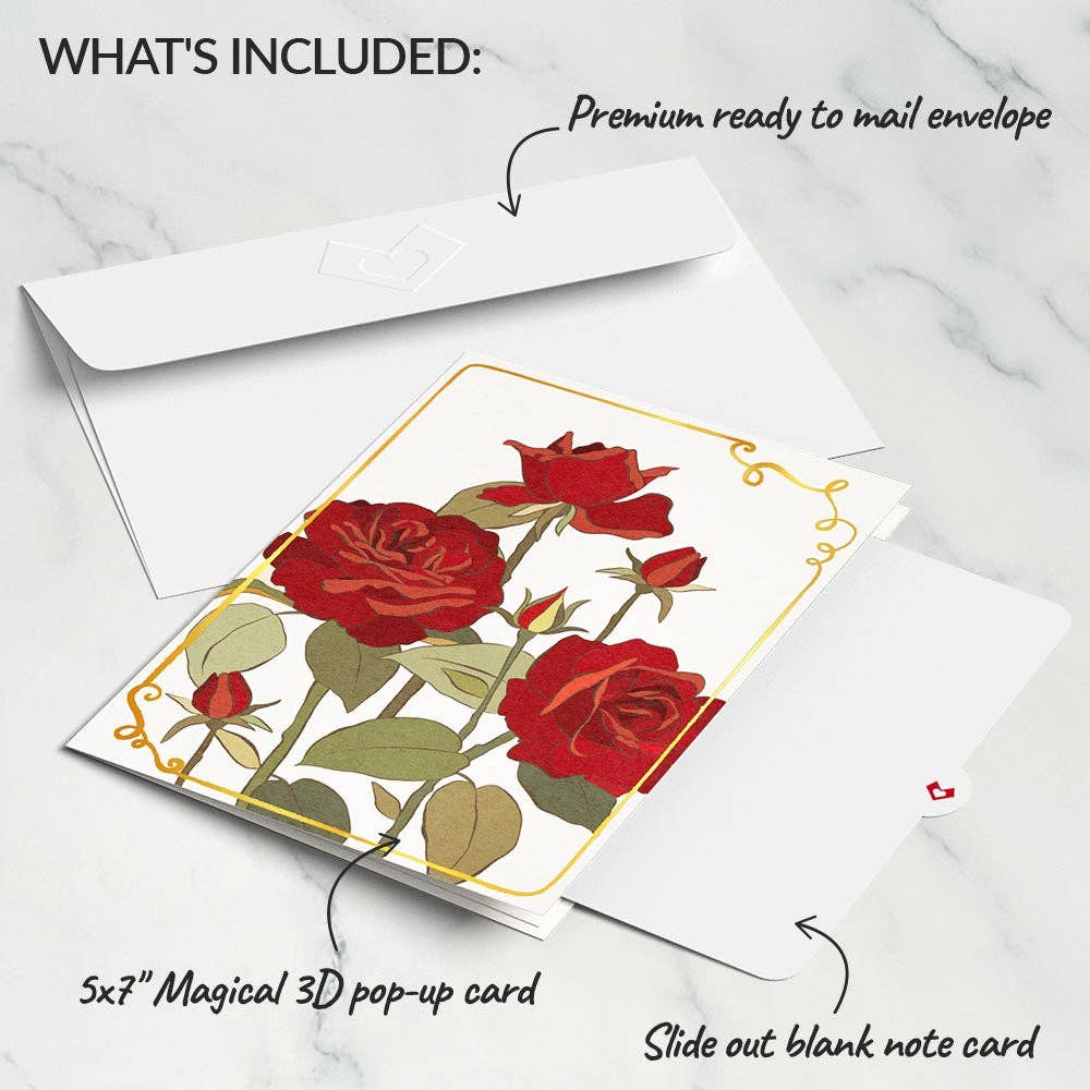 Lovepop Cards - Wholesale Love Card - I Love You Roses 5x7" Pop-Up Card7